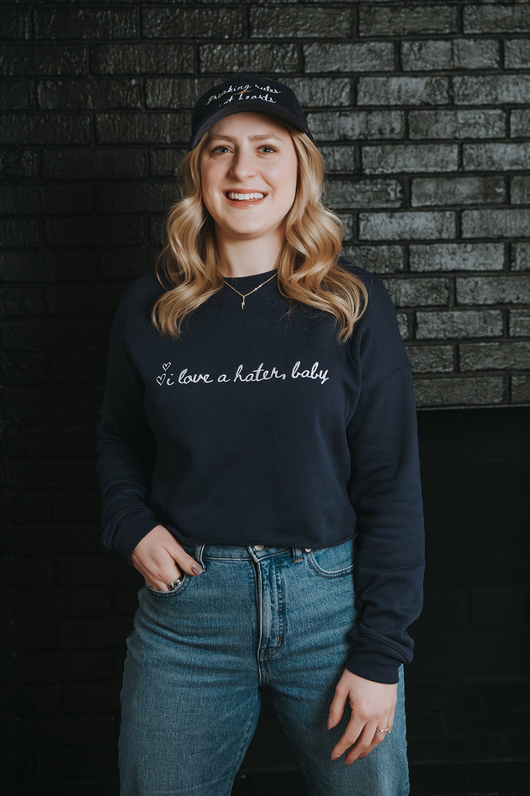 I Love A Hater | Cropped Pullover